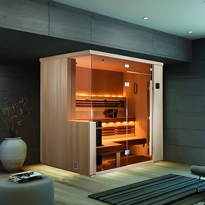 ห้องซาวน่าอินฟราเรดไฟฟ้ากลางแจ้งสุดหรูสำหรับหลายคน พร้อมห้องแต่งตัว สำหรับบ้านพักตากอากาศ รับประกัน 2 ปี - Product Image 6
