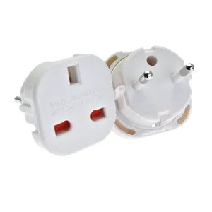 Uk Plug Adapter Uk To Eu Plug Adapter 9625 Saftey Shutter UK To European Schuko Plug Travel Adapter 3 Pin To 2 Pin Adaptor CE UKCA