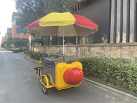 Chariot de vente de hot-dog mobile Snack Food Coffee Hot Dog Tricycle à vendre