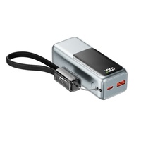 Nouveau Produit 2026 – Mini Batteries Externes Portables de Type Porte-clés 10000 mAh 22,5 W à Charge Rapide avec Câbles Intégrés