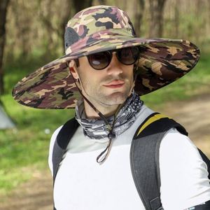 Wholesale Unisex Outdoor Adjustable Wide Brim <b>Extra</b> <b>Large</b> Waterproof UV Protection Bucket Hats for Fishing All Seasons Fashion - Product Image 6