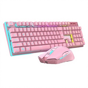 PCTENK XD10R Mini Teclado y Ratón Inalámbricos para Juegos, Retroiluminación RGB, 4800 DPI, Resistente al Agua, Ergonómico, Metálico, 8 Teclas de Acceso Rápido, para Portátil - Product Image 3