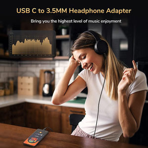 Câble tressé USB-C Type C plaqué or 3,5 mm mâle-mâle avec puce DAC pour autoradio, compatible <span class=keywords><strong>iPhone</strong></span> 16 Pro Max Samsung S24 - Product Image 4