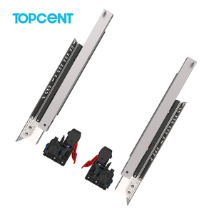 Glissière télescopique Topcent pour <span class=keywords><strong>tiroir</strong></span> de meuble, à extension complète, à montage dissimulé, avec fermeture amortie, à <span class=keywords><strong>roulement</strong></span> à billes, moderne - Product Image 6