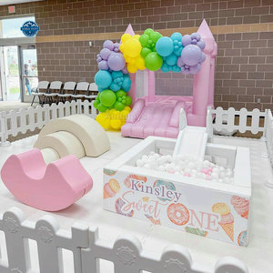 Set <span class=keywords><strong>de</strong></span> Juego <span class=keywords><strong>de</strong></span> Pelotas Transparentes Mini Móvil Rosa Pastel para Bebés, Interior/Exterior, Escuela y Alquiler Comercial, Equipo <span class=keywords><strong>de</strong></span> Juego para Fiestas - Product Image 1