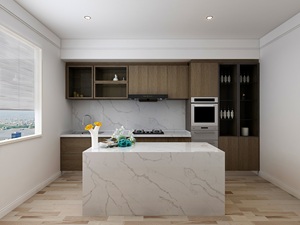 Jumbo Kích Thước Xám Tĩnh Mạch Calacatta Thiết Kế Nhân Tạo Trắng Thạch Anh Phiến Đá Cho Nhà Bếp Countertop Đá Top Benchtop - Product Image 4