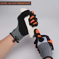 Gants de protection anti-choc niveau 2 en TPR pour l'industrie lourde, résistants aux coupures, tricotés, avec protection des articulations OEM
