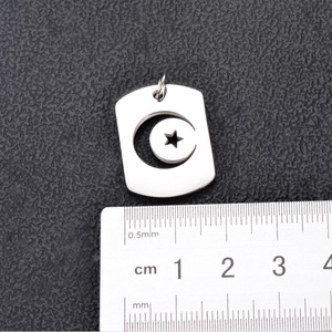 Breloques en acier inoxydable en forme de croissant de lune et d'étoile pour colliers, pendentifs, bracelets, fournitures de fabrication de bijoux DIY - Product Image 5