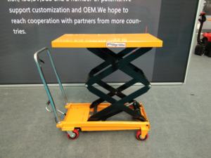 โต๊ะยกกรรไกรแบบพกพา1000กก. ปั๊มไฮดรอลิกใช้ในฟาร์มใช้ในสภาพใหม่ - Product Image 5