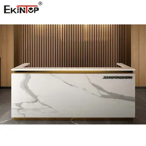 Ekintop Hotel Reception Counter Front Desk Design Salon Reception Desk Nail Reception Desk Wooden Checkout Counter