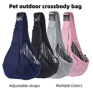 Sac de transport ergonomique pliable et léger pour animaux de compagnie avec fermeture éclair, pochette bandoulière réglable pour chats et petits chiens Active-Go - Product Image 3