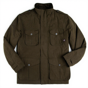 Veste de chasse en toile pour homme, 100% coton, respirante, doublure en polyester isolante, durable, multi-poches, personnalisable, vêtements d'extérieur pour l'hiver - Product Image 1