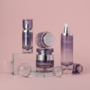 Emballages Bravo, flacons et pots de soin de la peau de luxe à double couche, fond en cristal, dégradé violet, PETG, pour lotion, sérum, tonique - Product Image 6
