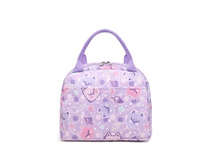 Carino zaino per studenti con motivo gatto viola per ragazze - Product Image 5