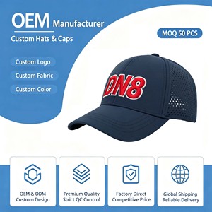 Gorras Snapback Personalizadas con Corte Láser y Orificios Perforados, Gorras Impermeables de Hip Hop - Product Image 1
