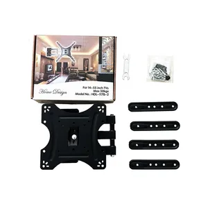 117B2-2 Factory Supplier Vesa 400 to 400mm Swivel Wall Mounted Brackets Full Motion LED LCD TV Support