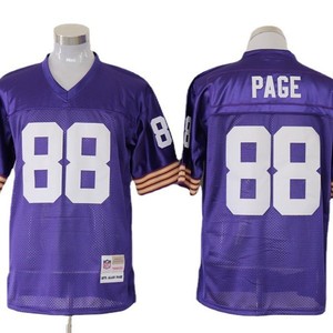 Maillot de football Vikings 88 Page Purple Mesh, uniforme rétro pour hommes, tailles S M L XL XXL XXXL - Product Image 1