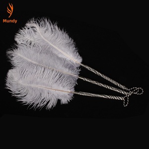 Pluma de avestruz <span class=keywords><strong>gris</strong></span> con hermosa asa de gamuza, juguete para adultos, fetiche, para coqueteo, para palmadas, bondage, estimulador, decoración - Product Image 3