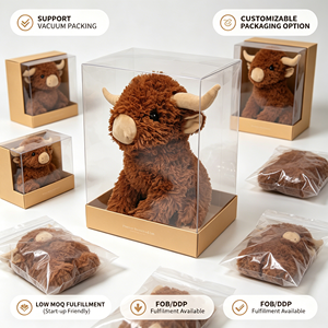 Adorable peluche <span class=keywords><strong>vache</strong></span> des Highlands, mignonne poupée en peluche shaggy de <span class=keywords><strong>vache</strong></span> des Highlands écossaise pour cadeau de baby shower et décoration de chambre - Product Image 5