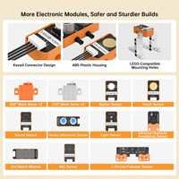 Kit de construction Hiwonder DaDablock ESP32 avec 13 capteurs, kit STEM avec capteur de distance et capteur de lumière, compatible LEGO