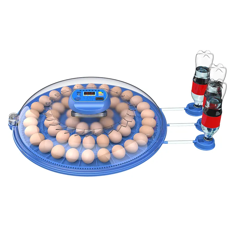 جهاز تفريخ البيض الكامل الأوتوماتيكي مزود بالطاقة الكاملة 52 بيضة مع صينية البيض العالمية