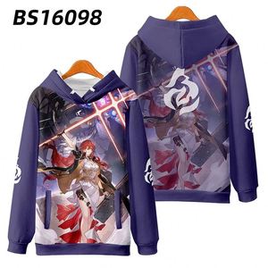Sudadera con Capucha de Anime con Estampado Negro de Honkai: Star Rail Kafka Blade Dan Heng Jing Yuan para Hombres, Mujeres y Niños, Venta al Por Mayor - Product Image 4