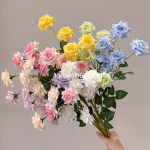Rosas Artificiales Secret Garden, de Seda, Hechas a Mano, con 6 Cabezas, para Decoración de Bodas - Product Image 1