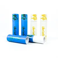 Emballage de tube cosmétique en papier kraft écologique imprimé sur mesure, impression quadricolore, estampage à chaud pour baume à lèvres, déodorant solide
