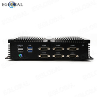 Computadora Industrial sin Ventilador EGLOBAL, Intel Core i3-10510U, DDR4, MSATA SSD, Win10, VGA, HD, WiFi, 6xCOM, GPIO, 2xRJ45 LAN, Mini PC Linux