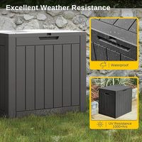 Boîte de rangement extérieure 31 gallons, boîte de rangement pour terrasse, bac de rangement en résine imperméable pour intérieur, livraison de colis, coussin de patio, outil de jardin, verrouillable