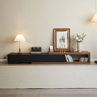 Mueble de TV Extensible, Mueble de Salón, Mueble de Almacenamiento Simple y Moderno para Espacios Pequeños