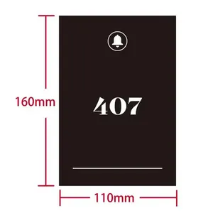 Smart Touch Screen Hotel Electronic Doorplate Number Signs Door Plate With Room Number