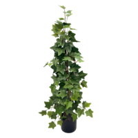 Planta Artificial de Hiedra de 100 cm (3.3 pies) al por Mayor, Ecológica, Resistente a los Rayos UV, Enredadera Verde Artificial en Maceta para Hogar y Oficina