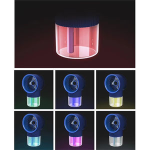 Ventilador con luz ambiental para mesitas de noche, ventilador con velocidad de viento ajustable que mejora la calidad del aire, adecuado para uso en interiores y exteriores - Product Image 3