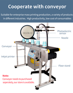 Kontinuierlicher Automatischer Banddrucker CIJ Tintenstrahl-Codiermaschine für PET-Flaschen Chargennummer Verfallsdatum Codierung 1 Jahr Hochgeschwindigkeit - Product Image 2