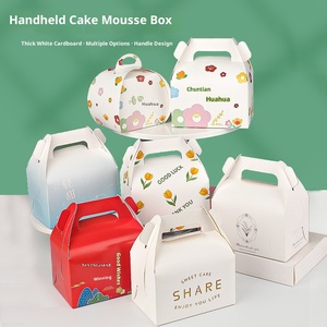 Phía tây điểm sóng Hội Đồng Quản trị có thể tái chế vuông bao bì hộp với xử lý cho món tráng miệng Mousse bánh lasagna lát - Product Image 1