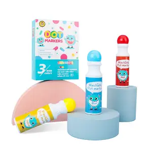 Set di 3 confezioni all'ingrosso Dot pennarello cancellabile lavabile Kit di pittura per disegno artistico per bambini pennarelli a punti pennello pennarelli per vernice