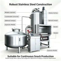 Machine à frire à basse température industrielle personnalisable REALDOT, solution complète de production de snacks pour les usines alimentaires
