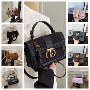 Online Wholesale Retro <b>Small</b> Square Crossbody Bag PU <b>Leather</b> Flap <b>Purse</b> Waterproof 1L Capacity Polyester Lining Shoulder Handbag - Product Image 2
