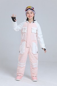 Nouveaux garçons et filles <span class=keywords><strong>combinaison</strong></span> <span class=keywords><strong>de</strong></span> <span class=keywords><strong>Ski</strong></span> hiver en plein air cyclisme <span class=keywords><strong>Ski</strong></span> coton costume imperméable noir et chaud ensemble pour enfants - Product Image 5