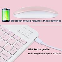 Ensemble clavier et souris sans fil rechargeable, clavier et souris blancs minces pour iOS Pubg