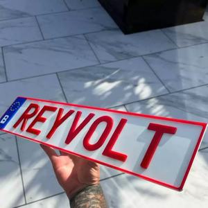 Op maat gemaakte acryl 3D driedimensionale plastic <span class=keywords><strong>letter</strong></span> auto decoratieve kentekenplaat - Product Image 5