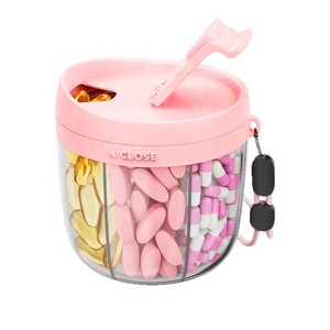 Botella de PP Roja de 150 ml para Vitaminas, Organizador de Pastillas de 7 Compartimentos para Viaje, Botellas Vacías para Suplementos y Cápsulas, Venta al Por Mayor Personalizada - Product Image 5