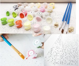 Set di Pittura a Numeri Fai-da-Te: <span class=keywords><strong>Ballerina</strong></span> di Parigi in Abito Rosso, Dipinto a Olio per Decorazione Murale - Product Image 6