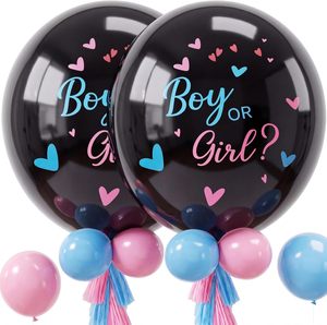 Wholesale Eco-Friendly Gender Revealing Decorative Banner 36-inch Boy or Girl Round Leak <b>Balloons</b> - Product Image 1