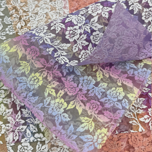 Tessuto in <span class=keywords><strong>Tulle</strong></span> 3D 100% Poliestere Ricamato a Rete per Sandali, Tomaie di Scarpe e Borse - Product Image 1
