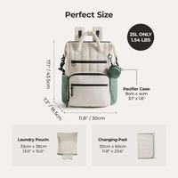 Sac à dos de rangement de couches pour bébés en polyester portable Bouffant personnalisé Organisateur de maman de style féminin à la mode avec tapis