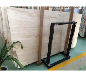 SHIHUI Wholesale Italy Milan Travertine Slab Polished Travertino Romano Antico for Kitchen Countertop Floor Marble Material