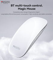 Souris sans fil Yesido BT à commande multi-touch, batterie haute capacité 1000 mAh, série originale, souris magique professionnelle KB50