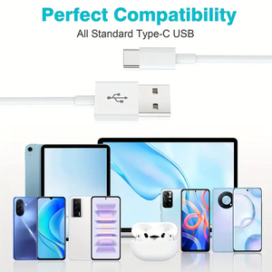 Cavo USB tipo C, USB <span class=keywords><strong>A</strong></span> <span class=keywords><strong>A</strong></span> USB C 3A ricarica rapida TPE cavo compatibile con iPhone 15 Pro Max, Samsung Galaxy - Product Image 5
